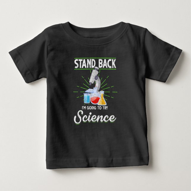 Camiseta Para Bebê Laboratório de Química Física Biologia (Frente)