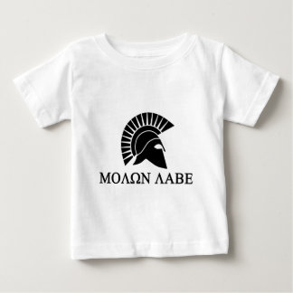Camiseta Para Bebê Laboratório Molon de Capacetes Espartanos