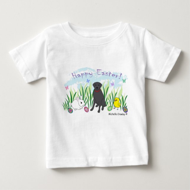 Camiseta Para Bebê laboratório negro (Frente)