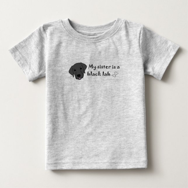 Camiseta Para Bebê laboratório negro (Frente)