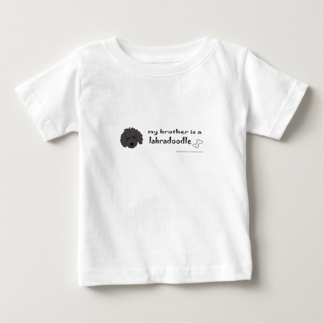 Camiseta Para Bebê labradoodle (Frente)