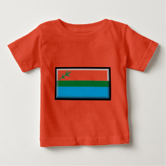 Camiseta Para Bebê Labrador (Canadá) Flag