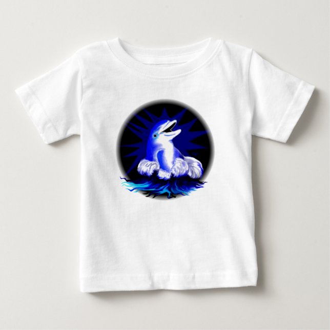 Camiseta Para Bebê Lachender Delfin (Frente)