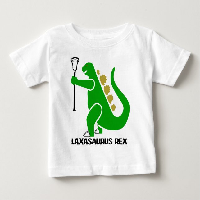 Camiseta Para Bebê Lacrosse_Designs_LaxasaurusRex (Frente)