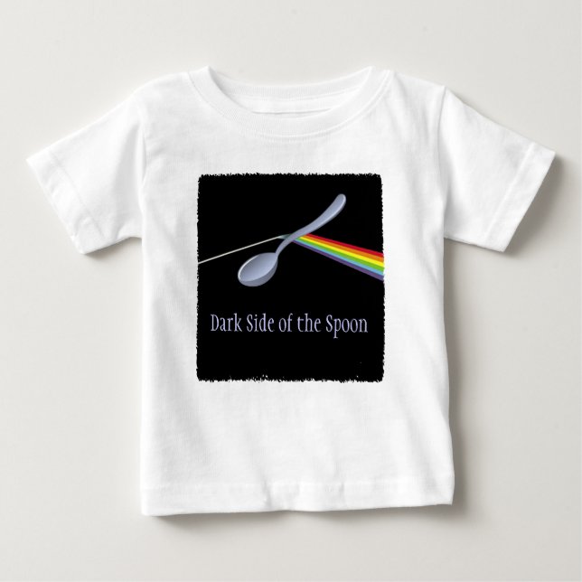 Camiseta Para Bebê Lado escuro engraçado do T da criança da colher (Frente)