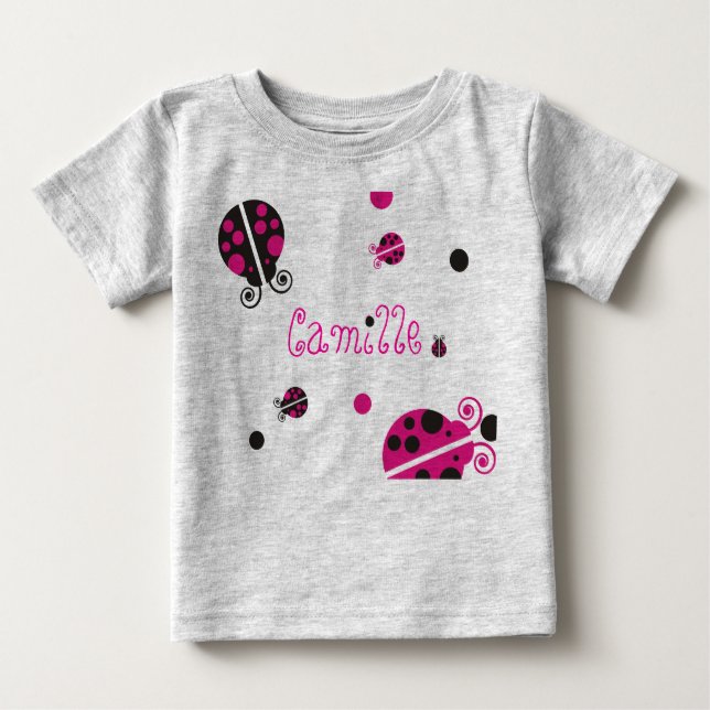 Camiseta Para Bebê Lady Bug - Visto de Criança Personalizado (Frente)