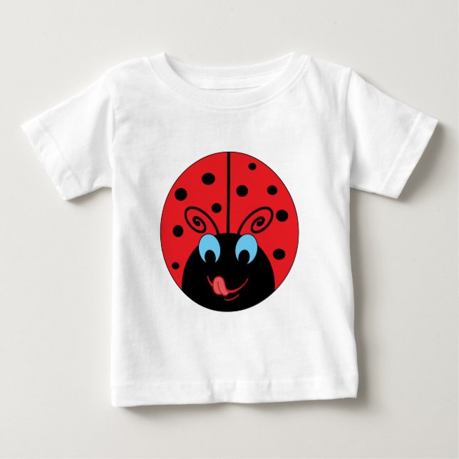 Camiseta Para Bebê Ladybug (Frente)