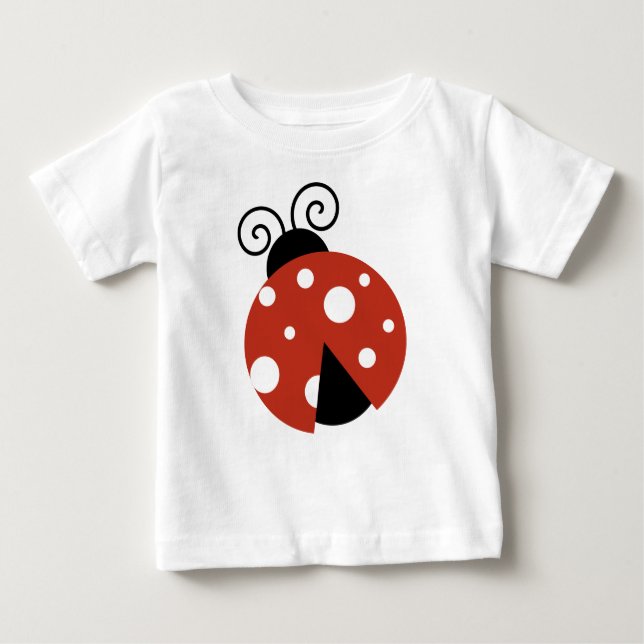 Camiseta Para Bebê Ladybug, Cute Ladybug, Red Ladybug, Ladybird (Frente)
