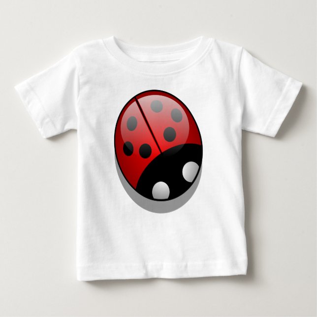 Camiseta Para Bebê Ladybug, Red Ladybug, Cute Ladybug (Frente)