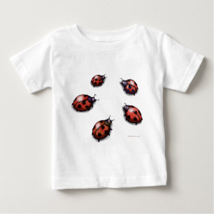 Camiseta Para Bebê Ladybugs