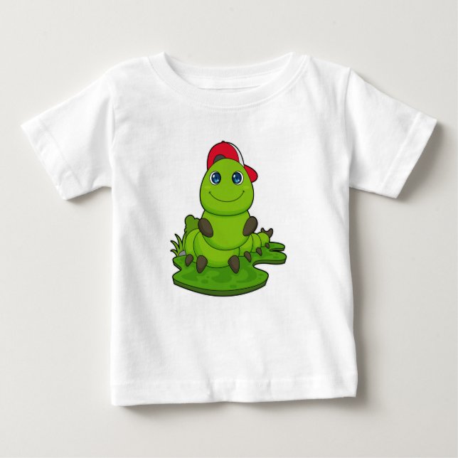 Camiseta Para Bebê Lagarta com Boné (Frente)