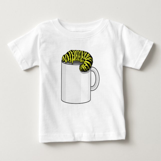 Camiseta Para Bebê Lagarta com Mug (Frente)