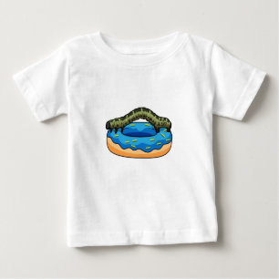 Camiseta Para Bebê Lagarta com Rosquinha