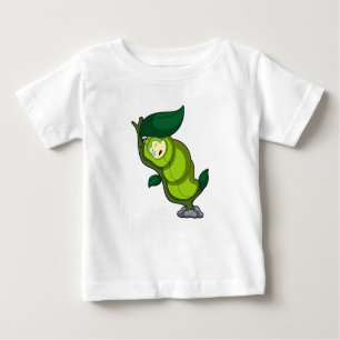Camiseta Para Bebê Lagarta dormindo com folhas