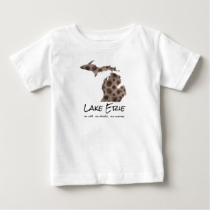 Camiseta Para Bebê Lago Erie - humor - design de pedras de Petoskey