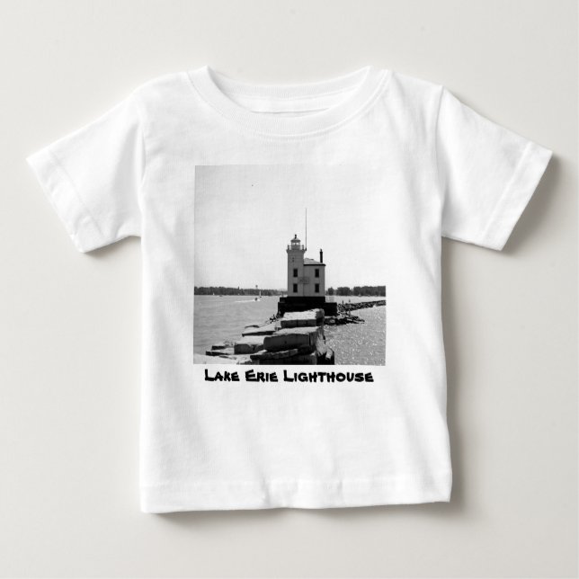 Camiseta Para Bebê Lago Erie Lighthouse (Frente)