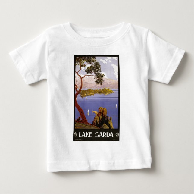 Camiseta Para Bebê Lago Garda (Frente)