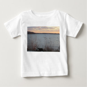Camiseta Para Bebê Lago Shore Sunset Criança T-Shirt