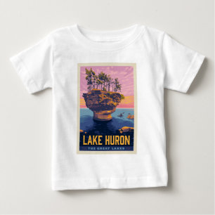 Camiseta Para Bebê Lagos excelente Lago Huron