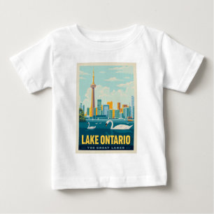 Camiseta Para Bebê Lagos excelente   Lago Ontario