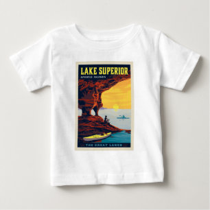 Camiseta Para Bebê Lagos excelente Lago Superior