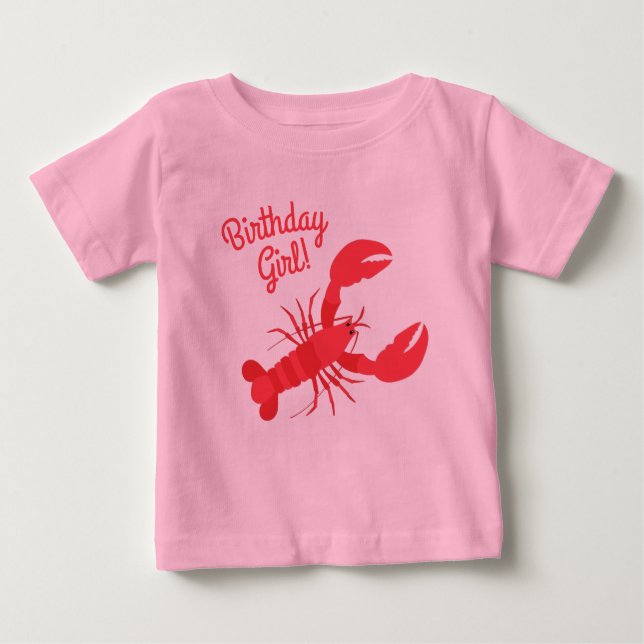 Camiseta Para Bebê Lagosta Festa de aniversário-Enfermeira (Frente)