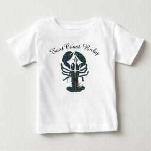 Camiseta Para Bebê Lagosta Nova Escócia Canadá do bebê da costa le