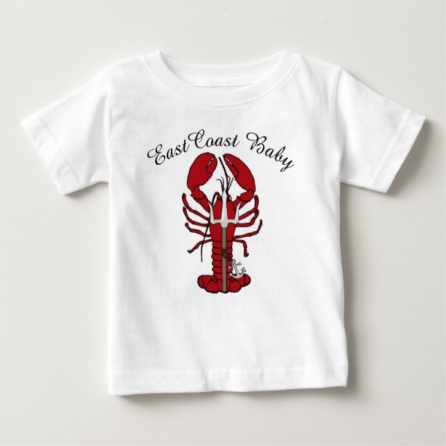 Camiseta Para Bebê Lagosta Oriental Nova Scotia Halifax Canadá (Frente)