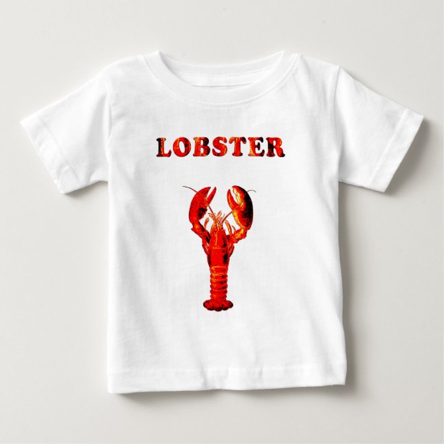 Camiseta Para Bebê lagosta vermelha (Frente)