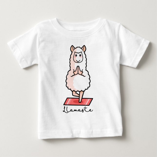 Camiseta Para Bebê Lama da ioga - Llamaste (Frente)