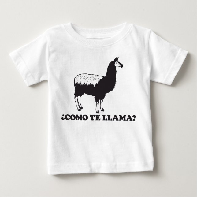 Camiseta Para Bebê Lama de Como Te (Frente)