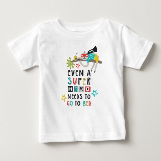 Camiseta Para Bebê Lama Divertida Até Um Super Herói Precisa Ir Para  (Frente)