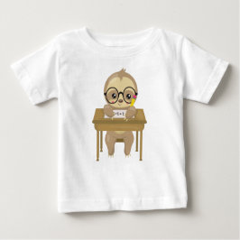 Camiseta Para Bebê Lama escolar, Lama branca, Lama de bebê, Mesa Esco