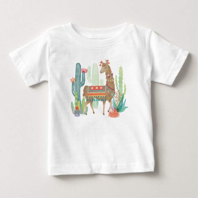 Camiseta Para Bebê Lamas bonitos III (Frente)