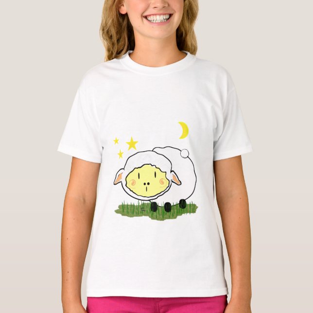 Camiseta Para Bebê Lâmpada de Ovinos (Frente)