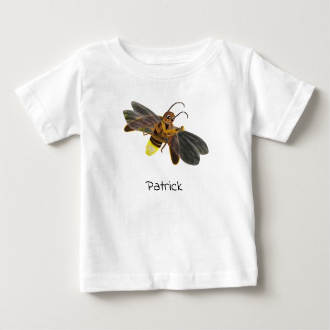 Camiseta Para Bebê Lampyridae, Firefly-gama-brilho, personalizados (Frente)