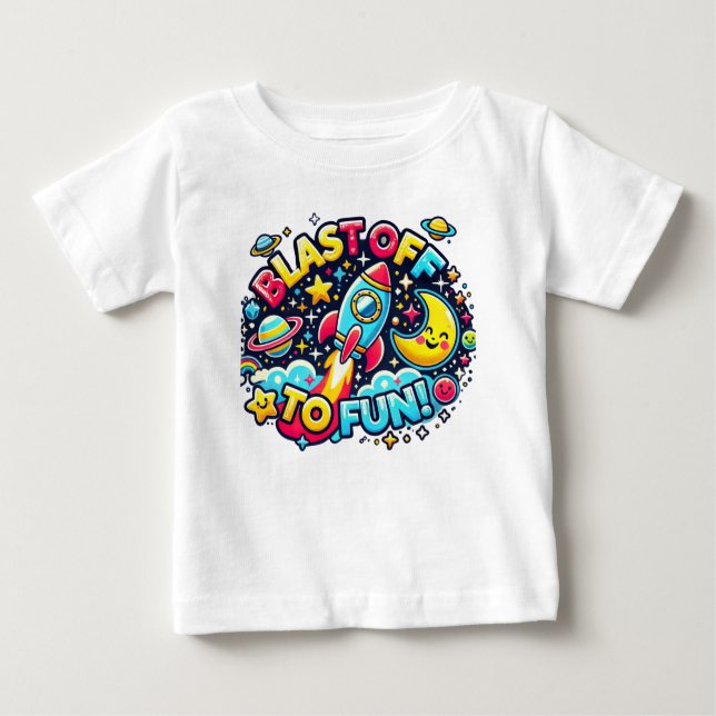 Camiseta Para Bebê "Lance para o Tee Divertido" (Frente)