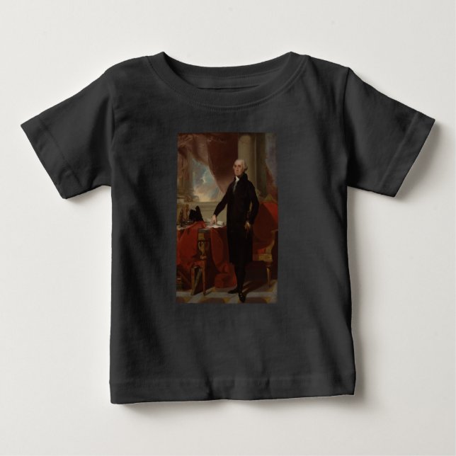 Camiseta Para Bebê Lansdowne Portrait: Presidente dos EUA George Wash (Frente)