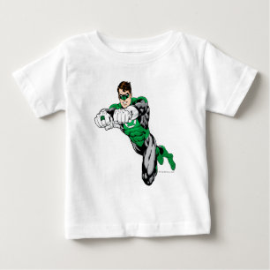 Camiseta Para Bebê Lanterna verde - ambos os braços para a frente