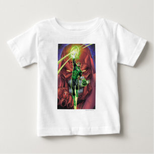 Camiseta Para Bebê Lanterna verde com o córrego da luz - cor
