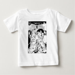 Camiseta Para Bebê Lanterna verde contra a lanterna verde, preto e