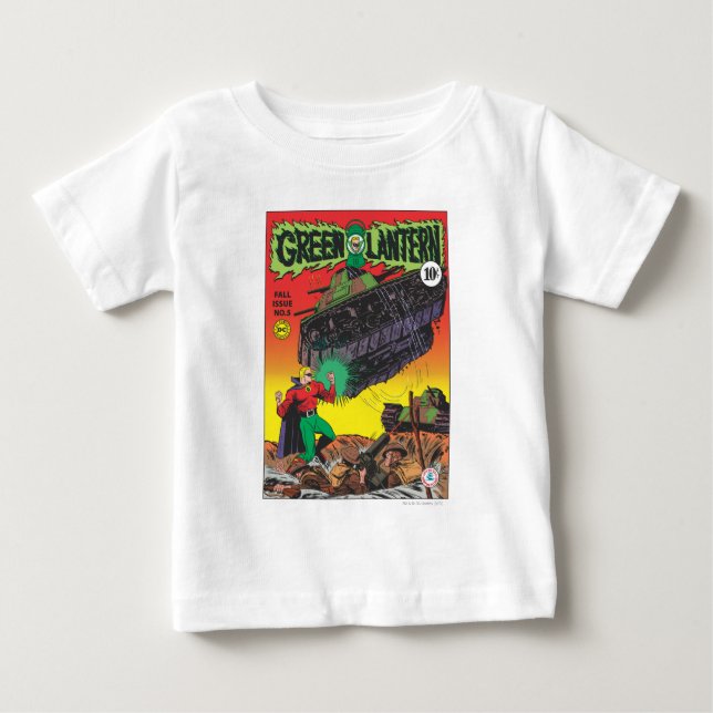 Camiseta Para Bebê Lanterna Verde nas trincheiras (Frente)
