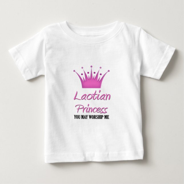 Camiseta Para Bebê Laotian Princess (Frente)