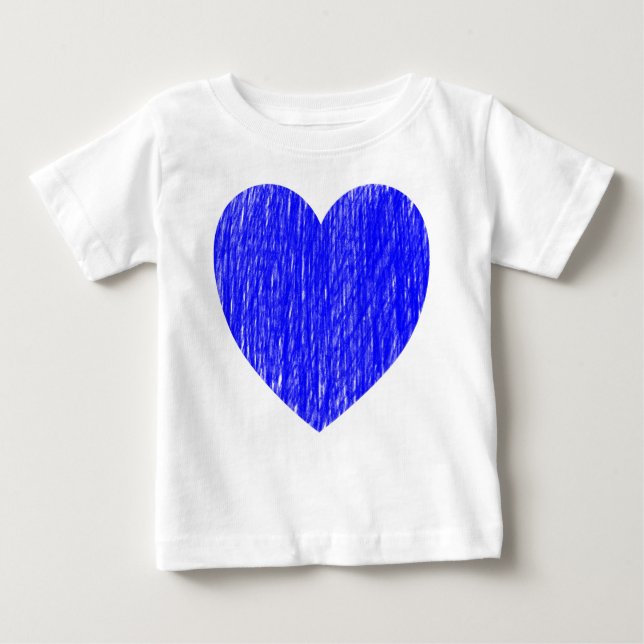 Camiseta Para Bebê Lápis - Azul (Frente)