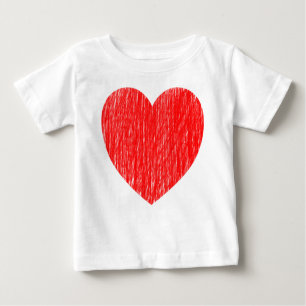 Camiseta Para Bebê Lápis - Vermelho