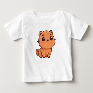 Camiseta Para Bebê Laranja Adorável