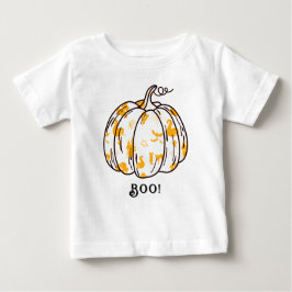 Camiseta Para Bebê Laranja, branca e mestiça, Jack-O’-Lanterna