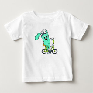 Camiseta Para Bebê Lata de spray com Bicicleta