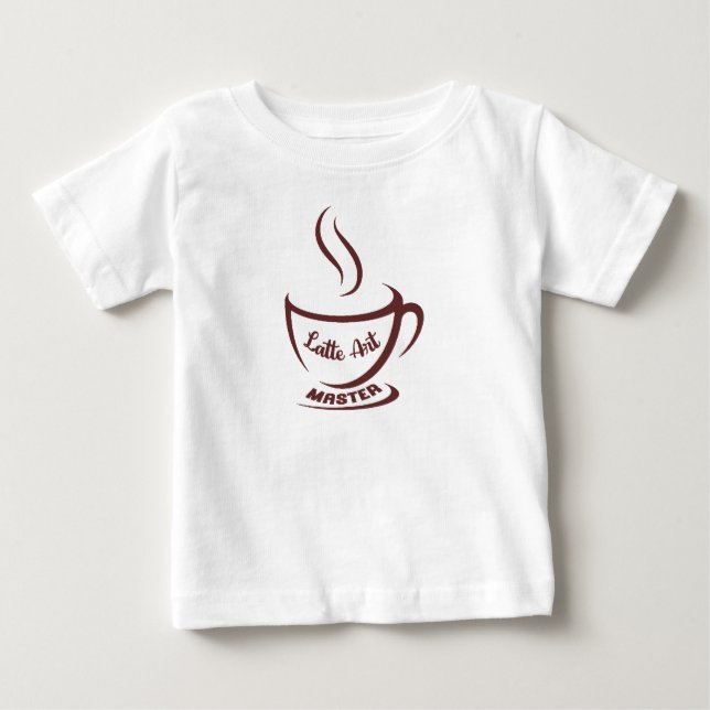 Camiseta Para Bebê Latte Art Master T-Shirt (Frente)