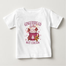 Camiseta Para Bebê Latte de gengibre quente de chocolate natal